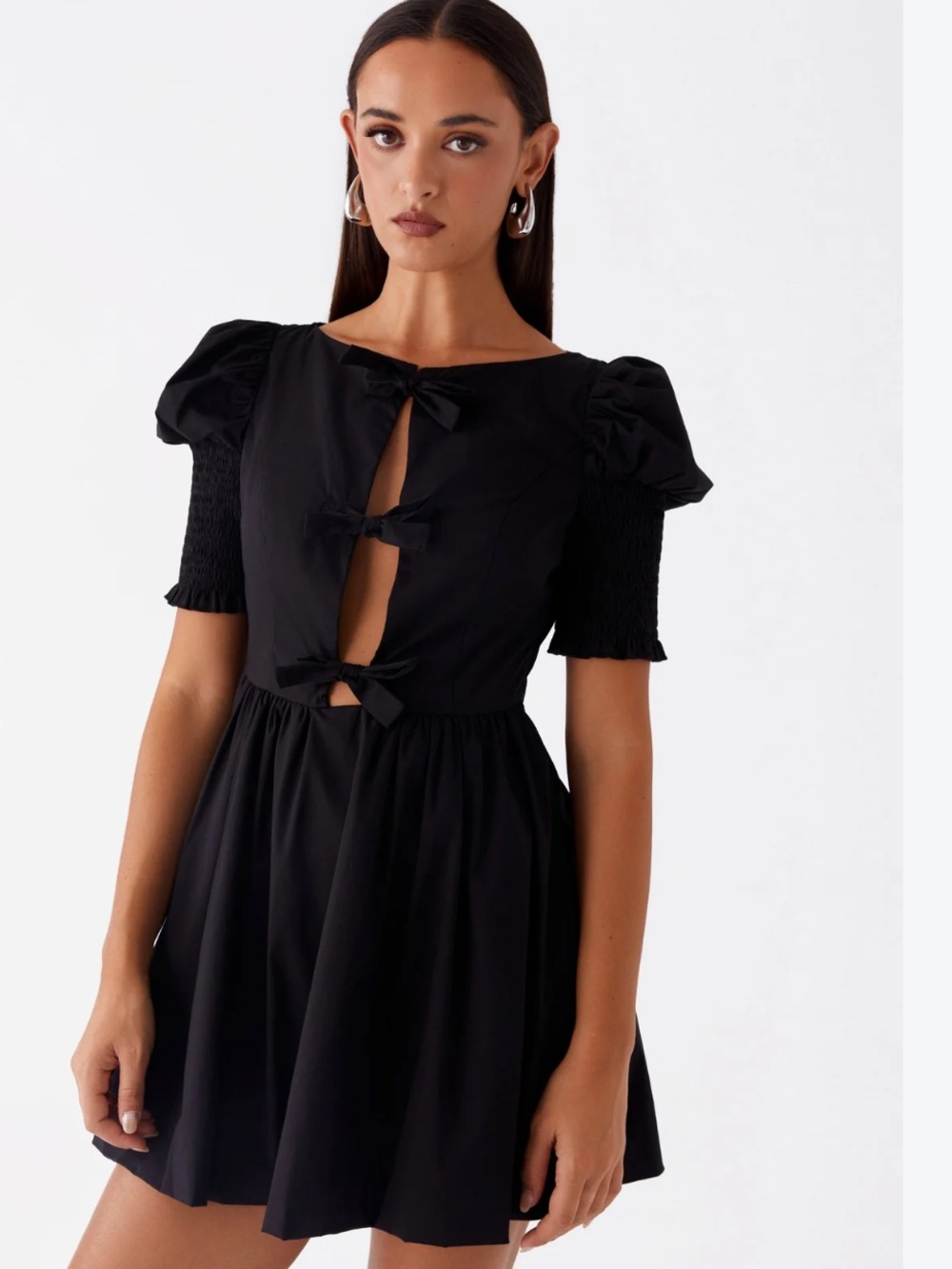Peppermayo Leonie Tie Front Mini Dress